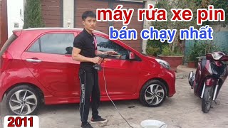 máy rửa xe dùng pin - máy rửa xe pin mini cầm tay hitachi bán chạy nhất