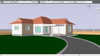 AUTOCAD 3D HOUSE   PART10-   PATHWAY AND PERSPECTIVE VIEW | 3D PATHWAY