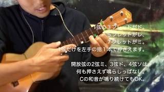 指1本で弾けるukulele「歓喜の歌(第九)」