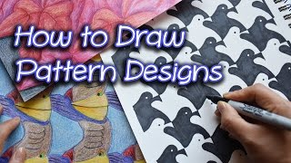 How to Draw Pattern Designs | Houndstooth Pattern |