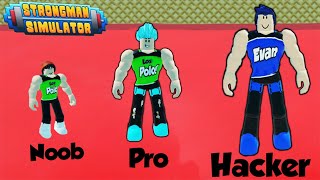 Los Polo son NOOB vs PRO vs HACKER vs SUPER CANELO en STRONGMAN SIMULATOR