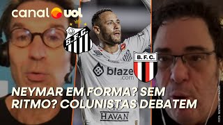 NEYMAR ESTÁ EM FORMA? SEM RITMO EM RETORNO AO SANTOS? COLUNISTAS DEBATEM DESEMPENHO DO ÍDOLO