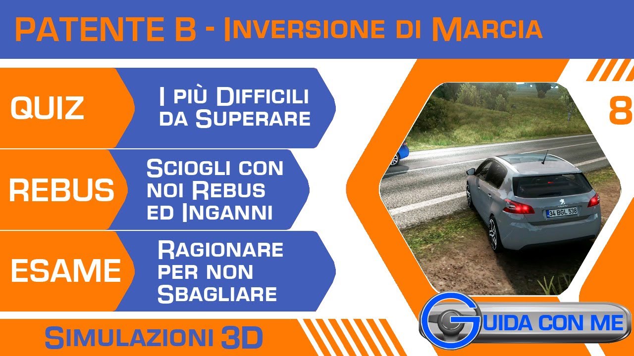 QUIZ Patente B 2023 - INVERSIONE DI MARCIA: SI PUO'? - I Più Difficili ...