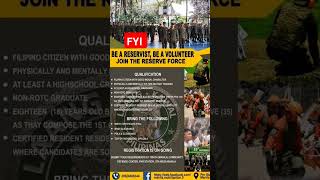 JOIN NOW BE AN ARMY RESERVIST | Registration is on going #armyreserve #reservist