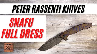 Peter Rassenti Snafu 2.0 Integral Pocketknife, San-Mai Damascus and Mokuti. Fablades Full Review