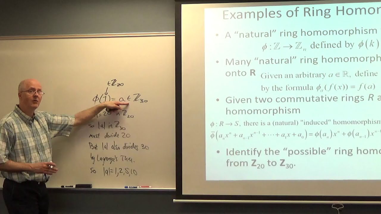 Abstract Alg, Lec 28A: Ring Homomorphisms, Polynomial Long Division ...