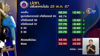 ‘ดีเซล’ ปรับขึ้นอีก 50 สต. พุ่ง 32.44 บาท ส่วนเบนซิน-โซฮอล์ ลด 40 สต. ด้านน้ำมันโลกปรับขึ้นเล็กน้อย