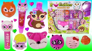 Hello Kitty Cake SQUISHIES! Cute Critters Beauty SET! Lip BALM PODS Plushie! SEASON 6 SHOPKINS! FUN
