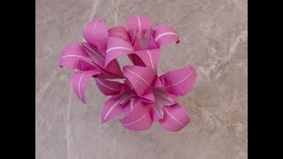 Origami lily flower teaching