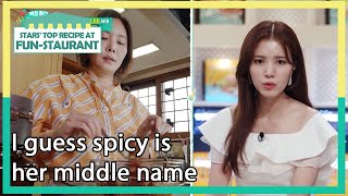 I guess spicy is her middle name (Stars' Top Recipe at Fun-Staurant EP.101-1) | KBS WORLD TV 211109