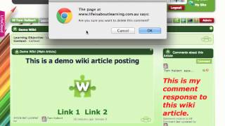 08. Deleting a wiki comment
