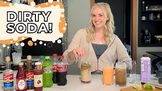 making a dirty soda 4 ways! | why are these so good