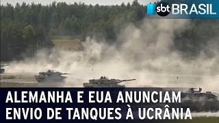 Alemanha e EUA anunciam envio de tanques à Ucrânia | SBT Brasil (25/01/23)