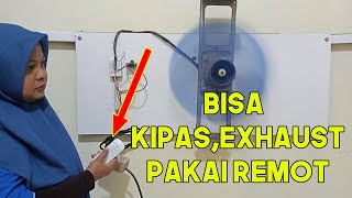 Kipas outdor ac bisa kipas dan exhaust menggunakan remote #teknisiwanita