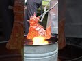 Tiny Boxer Statue Raku Firing