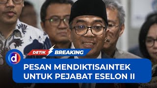 Hari Kedua Ngantor, Mendiktisaintek Lantik Pejabat Eselon II