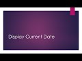 T-SQL: Display Current Date