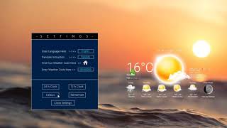 Realistic Weather Forecast 5 Rainmeter Skin