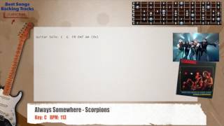 🎸 Always Somewhere - Scorpions SOLO/RIFF Guitar Backing Track with chords and lyrics