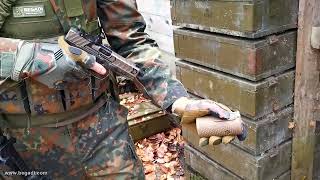 Begadi Airsoft Federdruck Granate auf dem Spielfeld