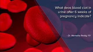 What does blood clot in urine after 6 weeks of pregnancy indicate? - Dr. Mamatha Reddy YV