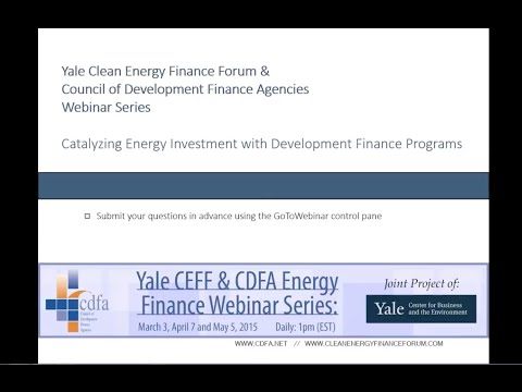 Catalyzing energy investments with development finance programs