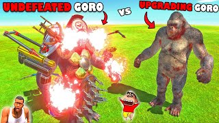 SHINCHAN and CHOP UPGRADING GORO THE GIANT to fight UNDEFEATED GORO Animal Revolt Battle Simulator