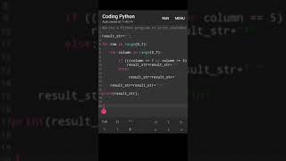 Write a Python program to print alphbet pattern 'A'#shorts #python #pythonprogramming #viral #trend