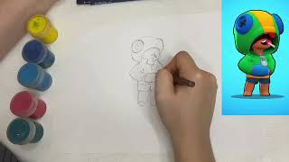 Drawing by Leon in 1 minute/BRAWL STARS😱