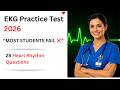 EKG Practice Test 2026 | NHA CCMA Exam Questions (Heart Rhythm – Must Know)