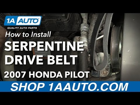 How to Install Replace Serpentine Belt 2007 Honda Pilot How to Install Replace Serpentine Belt 2007 Honda Pilot