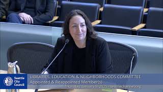 Seattle City Council Libraries, Education and Neighborhoods Committee 1/9/2025