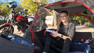 Solo camping with my Scrambler Ducati in Ancient Epidaurus/Dominika Rides