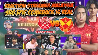 REACTION STREAMER MALAYSIA !! SRG EPIC COMEBACK ! SRG VS BTR GAME 1 |  ESL SNAPDRAGON | MLBB