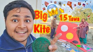 15 Tawa Big Kite 😱 Flying Testing Karenge || Kite Cutting Peche Lagayenge