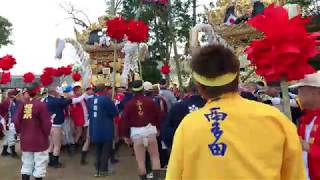 令和元年山田町西多田秋祭り⑮諏訪神社北山田西山田煉り合せ