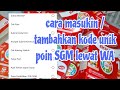 cara tambahkan kode unik poin SGM lewat nomor WA