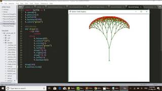 Python Turtle Graphics Recursive Binary Tree 2