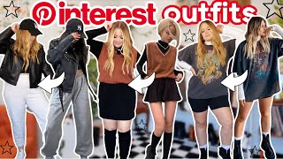 recreating ~trendy~ pinterest outfits (with clothes i already own!)