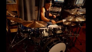 Van Romaine recording Steve Morse Band's John Deere Letter in Live Wire Studio