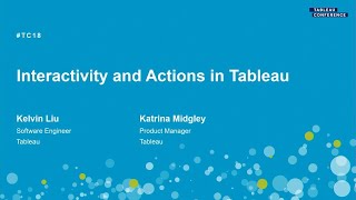 Interactivity and actions in Tableau