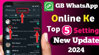 gb Whatsapp online ki most important 5 settings || gb Whatsapp online setting 2023 ?