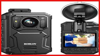 BOBLOV KJ23 Body Mounted Camera,128GB Internal Storage, 1296P Recorder with Car Suction Kit, Built