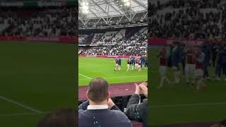 West Ham Players Lap of Honour at last game of season vs Southampton