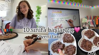 İLK 10.SINIF DERS ÇALIŞMA GÜNLÜĞÜM||9’dan 10’a hazırlıkk,yeni fit tarif