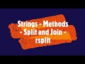 PYTHON - Strings - Methods - Split and Join - rsplit #PythonTips #viral #viralvideo