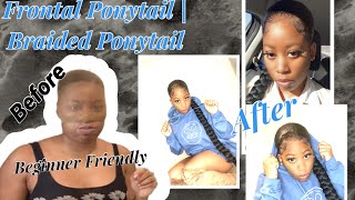 Beauty Supply Pristine Frontal Ponytail |Braided Ponytail  |Valentines Day Hairstyle Idea