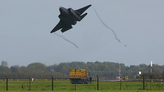 [4K] ex. FRISIAN FLAG 2023; Take Off and Turns  - CloudBusting F-35, F-18, F-16