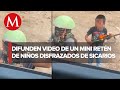 Impresiona VIDEO de niños que recrean retenes del narco en Sinaloa