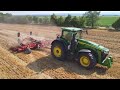 nový john deere 8r 370 u0026 kverneland qualidisc první podmítka po sklizni 2024